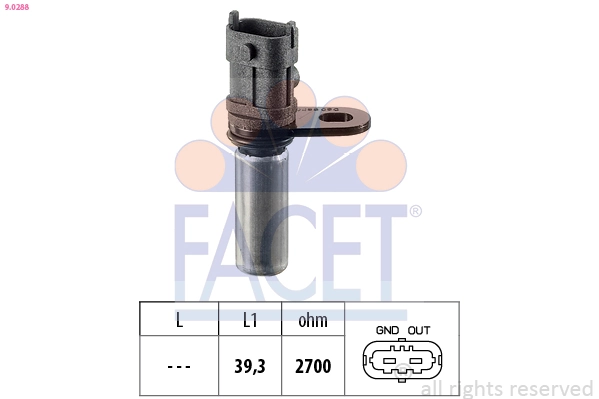 Sensor de posição (de revoluções) de cambota Opel Astra L69