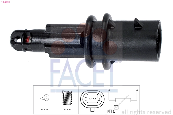 Sensor de temperatura da mistura de ar Opel Astra F48, F08