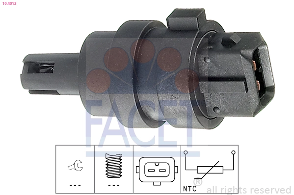 Sensor de temperatura da mistura de ar Volkswagen Transporter 70B, 70C, 7DB, 7DK, 70J, 70K, 7DC, 7DJ