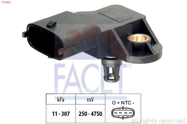  Sensor de pressão no coletor de admissão, MAP Opel Astra H sedan (L69) (2004 - 2014) H