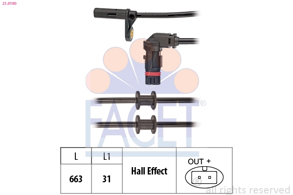 Sensor dianteiro de ABS Mercedes C  CL203