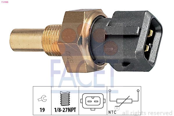  Sensor de temperatura do fluido de esfriamento Ford Escort V hatchback (GAL) (1990 - 1992) V
