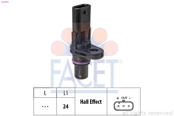 Sensor de posição da árvore distribuidora Volkswagen Crafter SY, SX, SYB, SYC, SYD, SYM