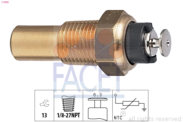 Sensor de temperatura do fluido de esfriamento Opel Astra F 53, 54, 58, 59