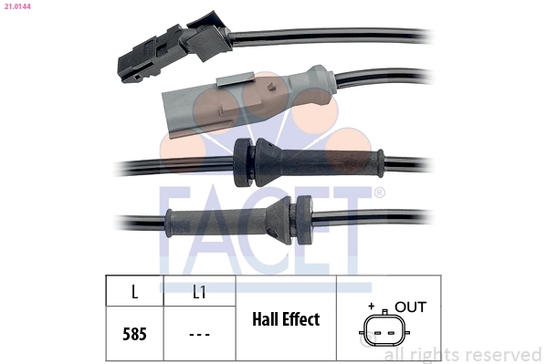 Датчик АБС (ABS) задний, левый Metzger 900744 цена, от 17.56 USD