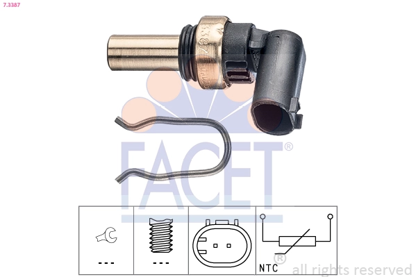  Sensor de temperatura do fluido de esfriamento Chevrolet Aveo III hatchback (T300) (2011 - 2020) III