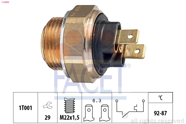 Sensor de temperatura do fluido de esfriamento (de ativação de ventilador do radiador) para Alfa Romeo 33  905