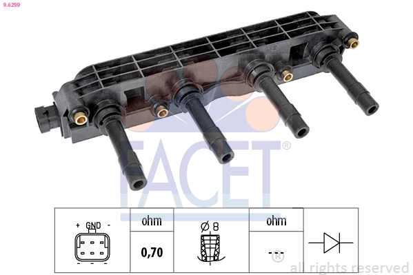 6100196SX Stellox Катушка зажигания