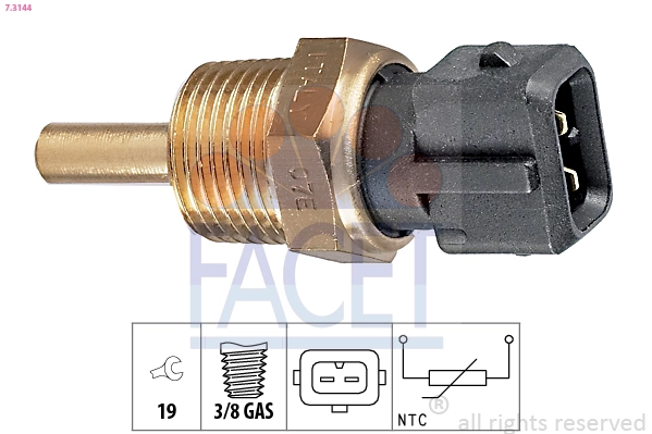 Sensor de temperatura do fluido de esfriamento Mitsubishi Montero SPORT K8, K9