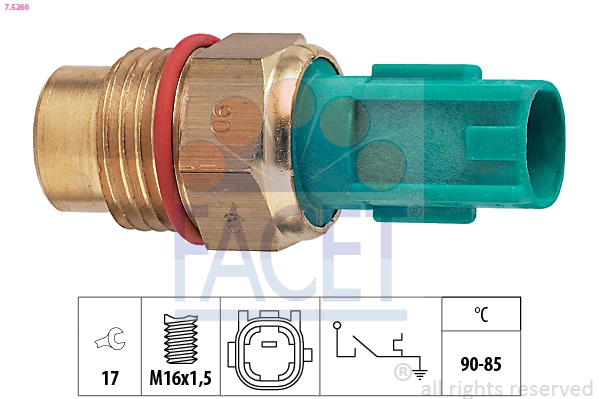 Sensor de temperatura do fluido de esfriamento (de ativação de ventilador do radiador) Lexus RX MCU15