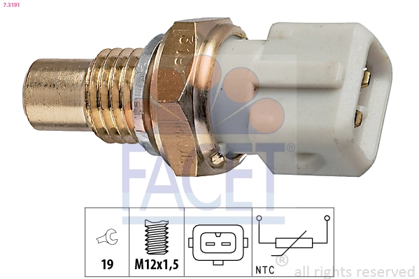 Sensor de temperatura do fluido de esfriamento Renault 21 L48