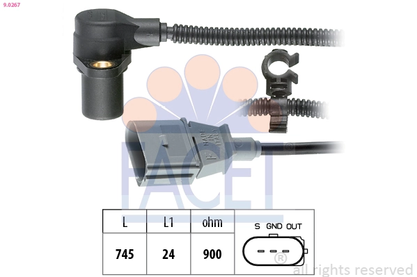 Sensor de posição (de revoluções) de cambota Volkswagen Passat B5 3B5