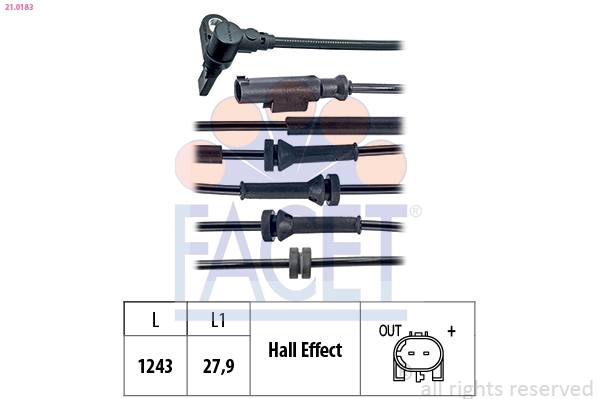 Датчик АБС (ABS) задний Fiat/Alfa/Lancia 52070218 цена, от 26.91 USD