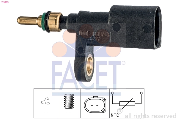  Sensor de temperatura do fluido de esfriamento (de ativação de ventilador do radiador) Volkswagen Caddy ALLTRACK IV carrinha (SAB) (2015 - 2025) ALLTRACK IV