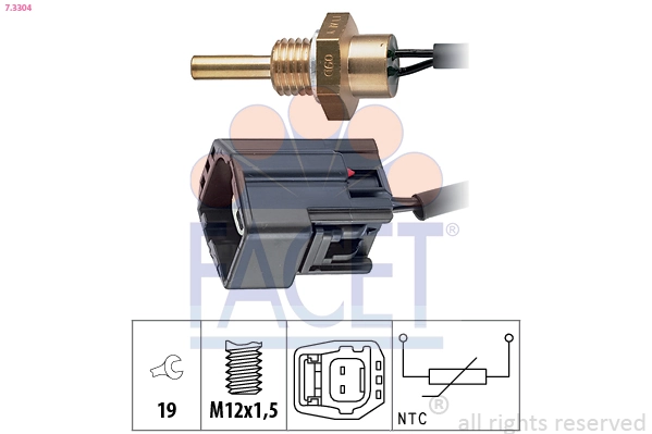 Sensor de temperatura do fluido de esfriamento Volvo V70 1 LV