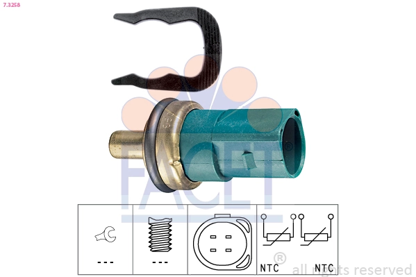 Sensor de temperatura do fluido de esfriamento Audi A4 8D2