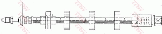 Передний правый тормозной шланг K&K FT1159