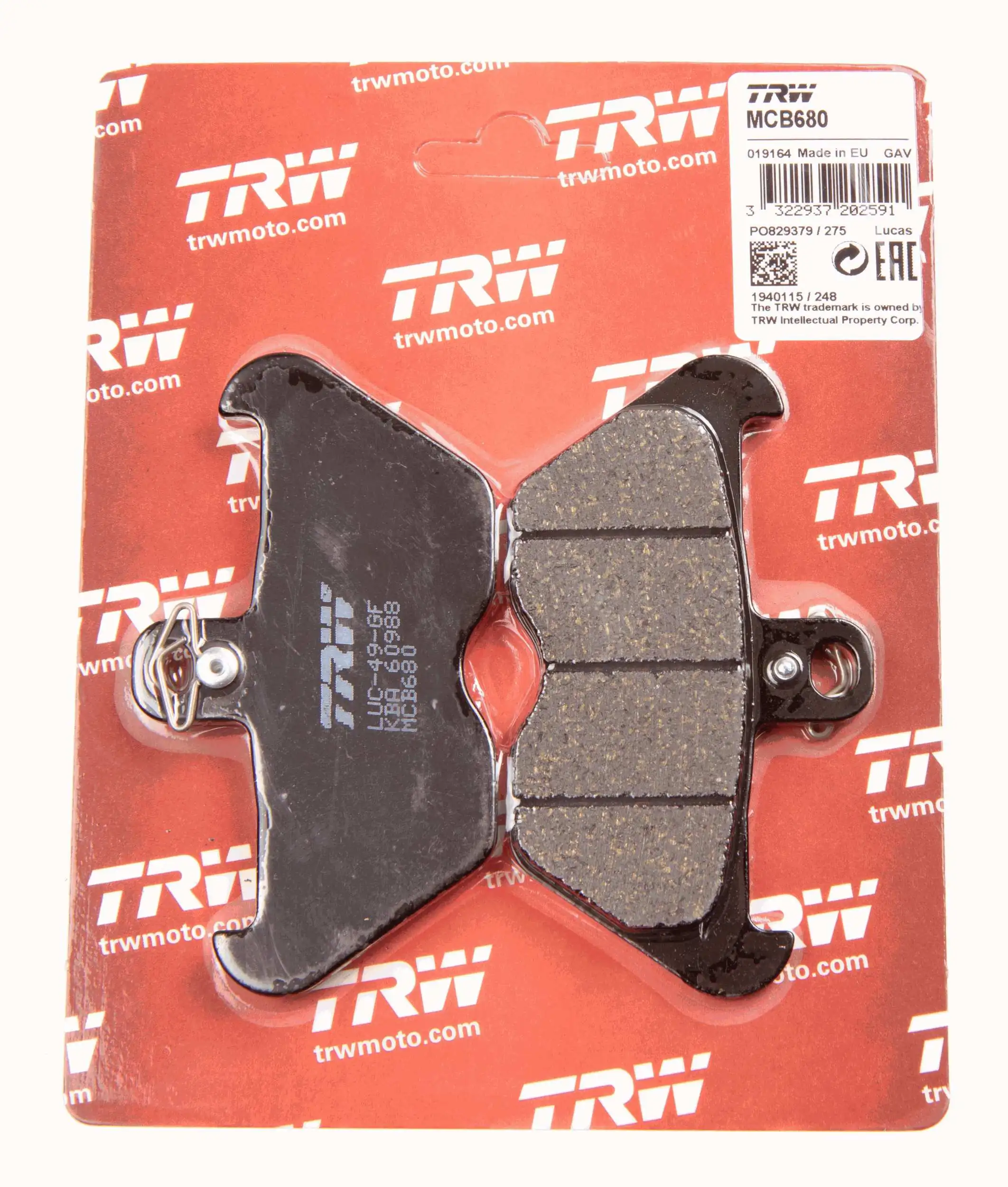 MCB680 TRW Колодки передние