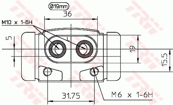 BWD195 TRW Цилиндр тормозной колесный, задний