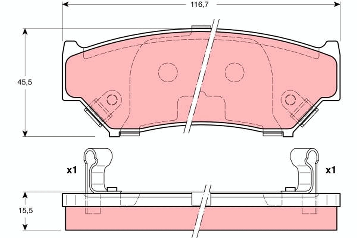Передние тормозные колодки 1A513323Z Mazda