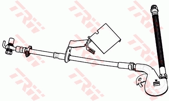 Передний правый тормозной шланг WBH PU186