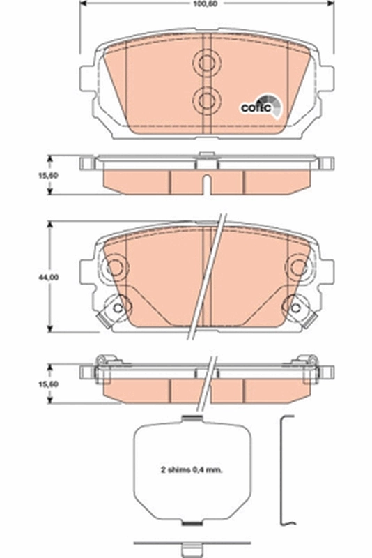 Купить KBPK045 Koreastar Колодки тормозные задние, дисковые