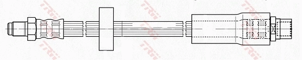 PHB601 TRW Гибкая тормозная трубка задняя