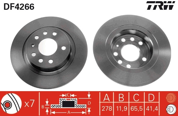Купить 8951175 Brembo Диск тормозной задний