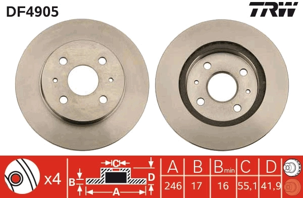 Купить 4351297402 Subaru Ротор тормозной