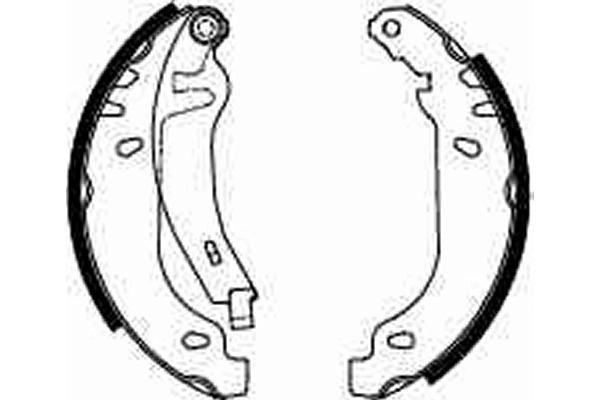  Sapatas do freio traseiras de tambor Renault 21 hatchback (B48) (1989 - 1994) 