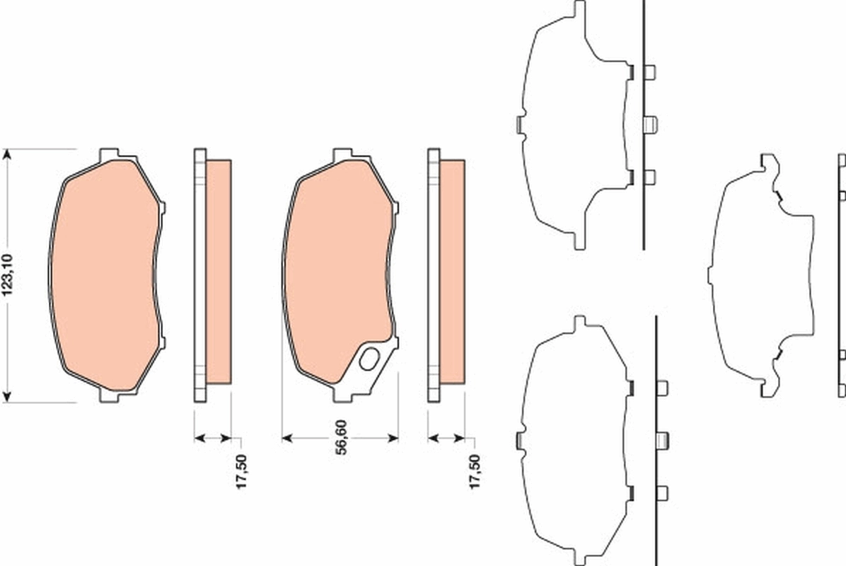 MK529908 Mitsubishi Колодки передние
