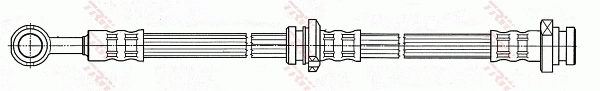PHD488 TRW Шланг тормозной задний левый