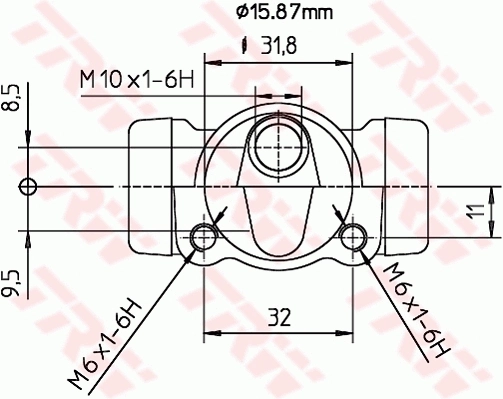 BRC611157 GPD Цилиндр тормозной колесный, задний