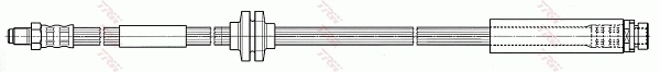 F0353 Ties Гибкая тормозная трубка задняя