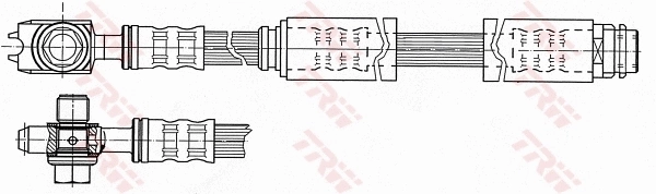 Шланг тормозной передний FT0353 K&K