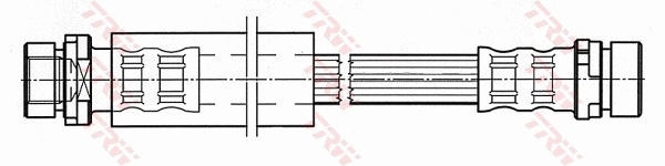 PHA498 TRW Гибкая тормозная трубка задняя
