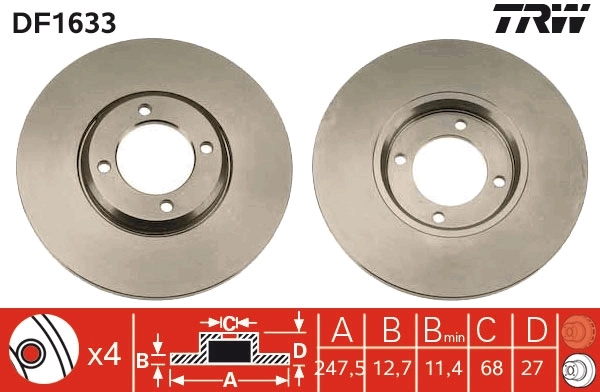Disco do freio dianteiro Ford Taunus preço, a partir de 71,21 USD