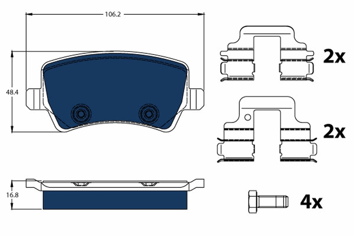 LR027129 Land Rover Колодки тормозные дисковые комплект