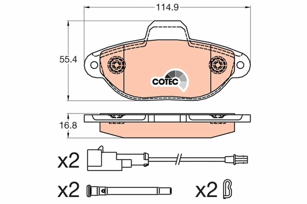 Передние тормозные колодки 302474 VALEO
