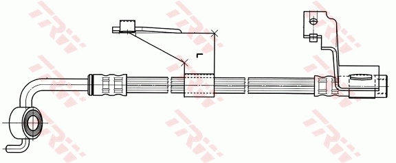F0337 Ties Шланг тормозной левый передний