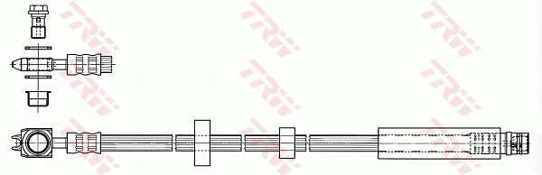 PHD532 TRW Гибкая тормозная трубка передняя