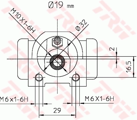 BWD302 TRW Цилиндр тормозной колесный, задний