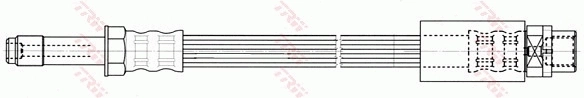 PHB415 TRW Гибкая тормозная трубка задняя