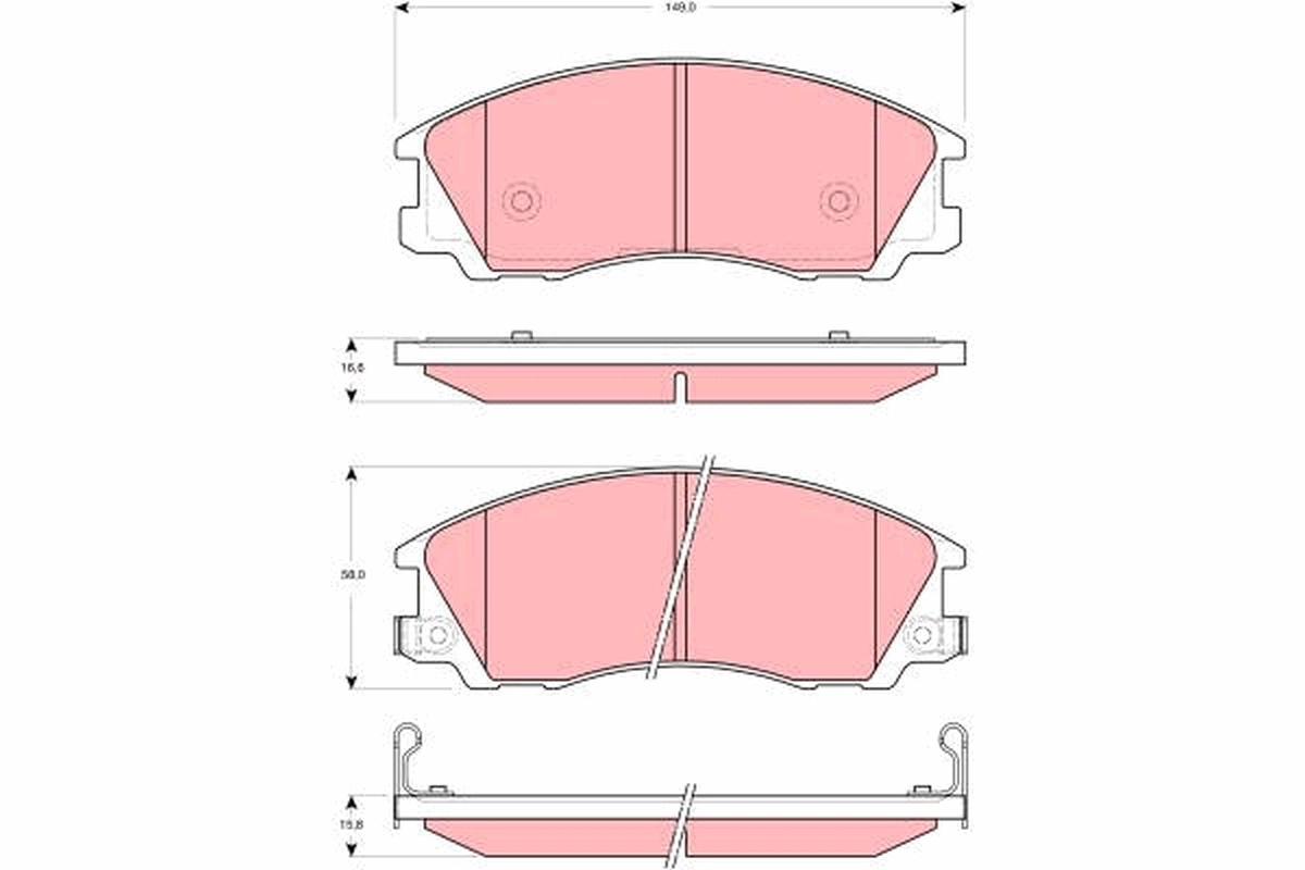 Передние тормозные колодки FR254630 ASM