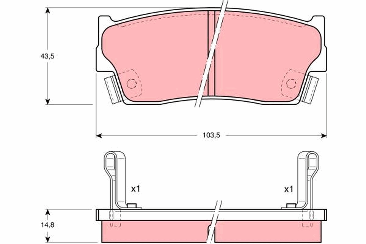 Передние тормозные колодки 96067453 General Motors