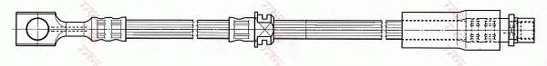 PHD538 TRW Гибкая тормозная трубка передняя