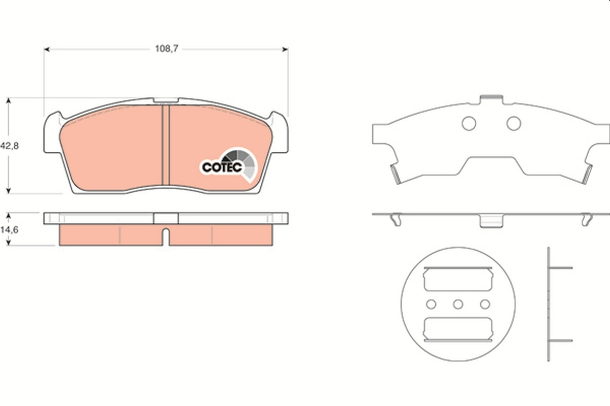 Передние тормозные колодки 4605B215 Chrysler