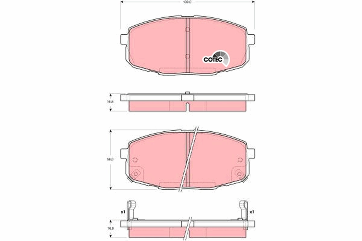 Передние тормозные колодки D160009 Dainton