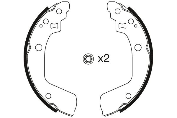 GS8793 TRW Барабанные тормозные колодки