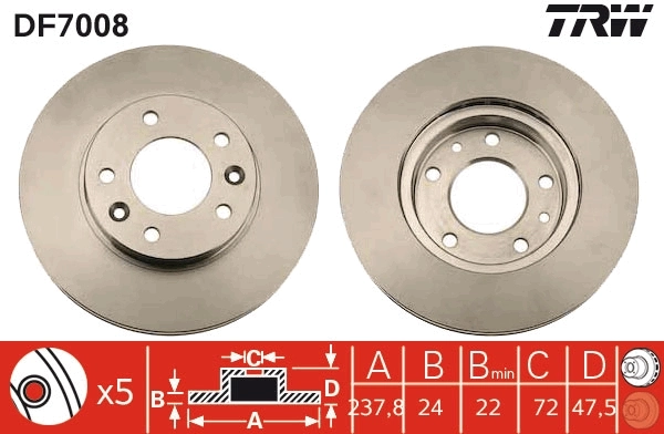 Передние тормозные диски 986479013 Bosch